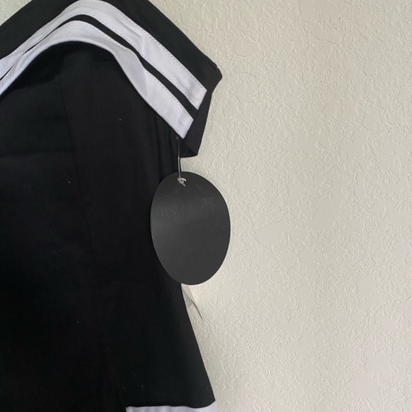 Collectif Retro Sailor Halter Rockabilly Straight Pencil Pin Up Black Dress 10 - Picture 10 of 16